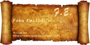 Feke Emilián névjegykártya
